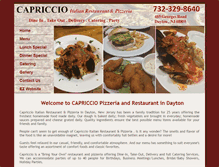 Tablet Screenshot of capricciopizzadayton.com